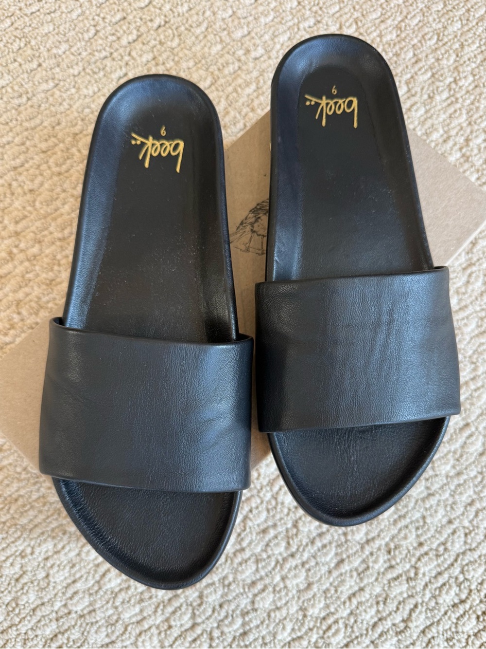 Beek Leather Gallito Handmade Sandal in black size 9